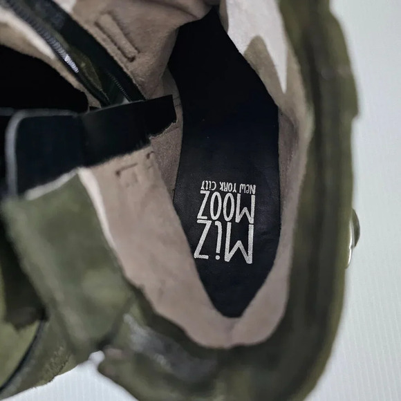 Miz Mooz Fanley Ankle Boot Womens EU 40 Forest Green Suede Slouchy Combat NEW - Picture 10 of 13